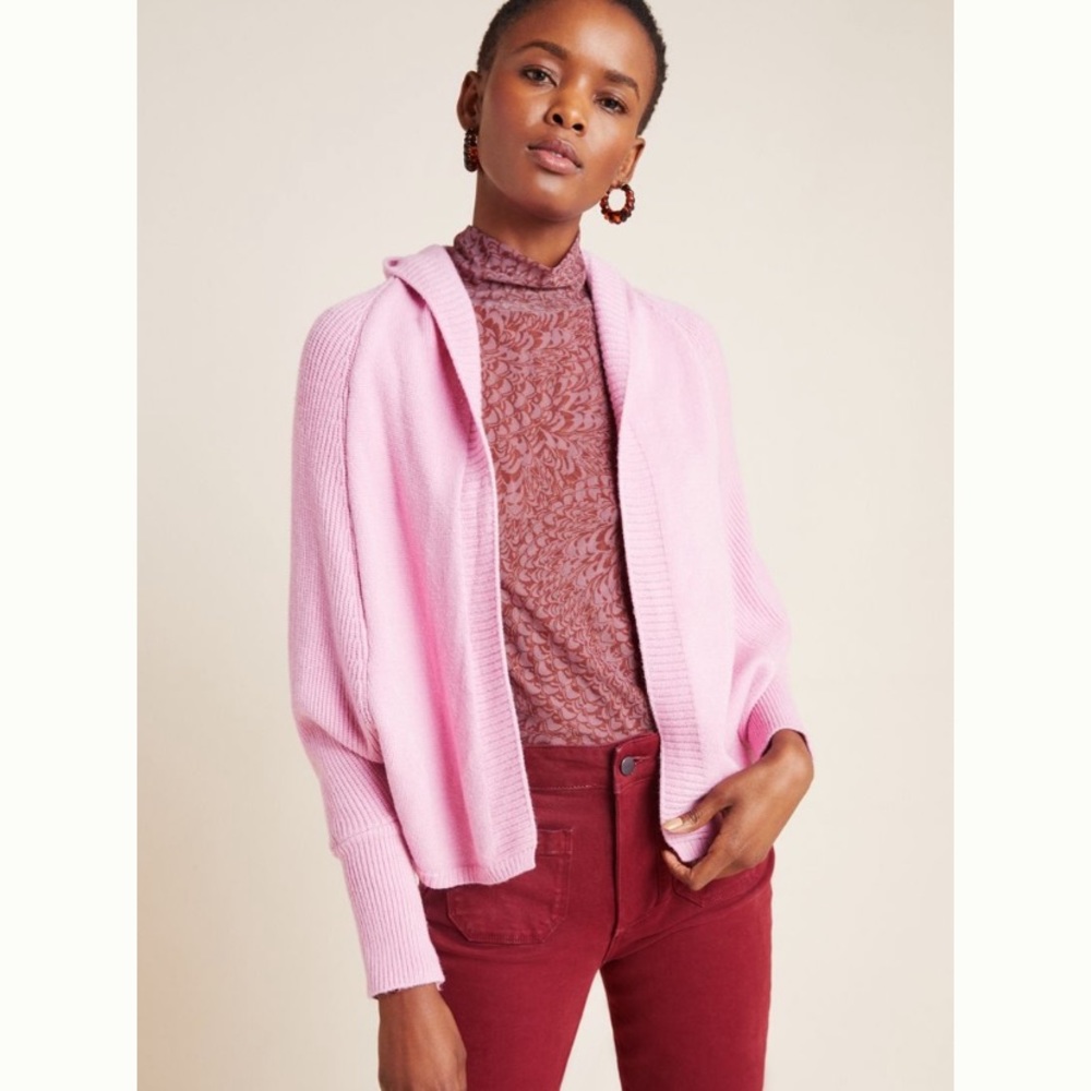 Anthropologie pink cardigan NEW